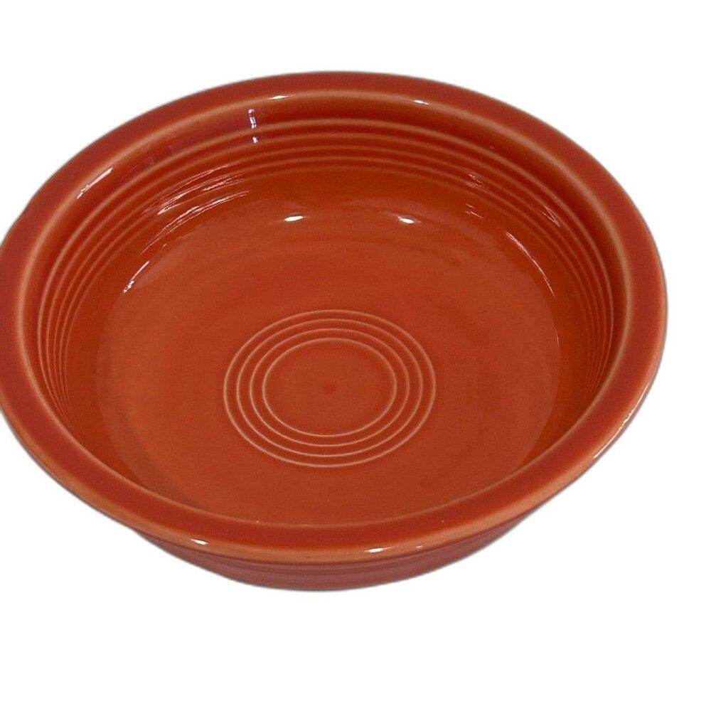 Homer Laughlin China Fiestaware Set of 2 Cereal Bowls Color Persimmon Retired - Picture 6 of 11